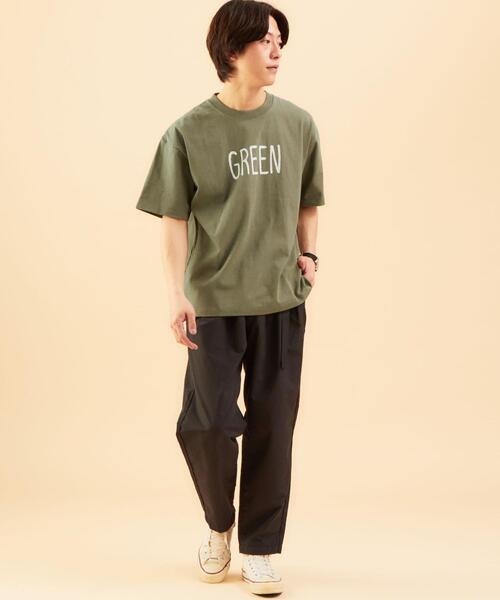 green label relaxing（グリーンレーベルリラクシング）の「★ [ GLR/ lab ] OGC ロゴ クルーネック Tシャツ Ⅰ（Tシャツ/カットソー・メンズ・ブラック/イエロー/オリーブ/ホワイト・M/S/XL/L）」の16枚目の写真