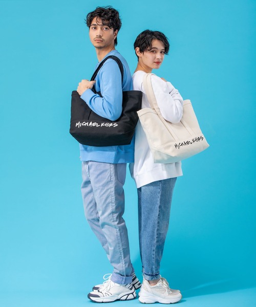 Michael Kors マイケルコース ロゴ ストライプ トートバッグ