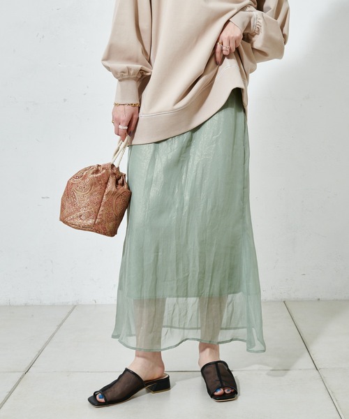 DISCOAT（ディスコート）の「ラメシアーマーメイドスカート（スカート・レディース・ホワイト系その他/グレー/ミント・FREE）」の15枚目の写真