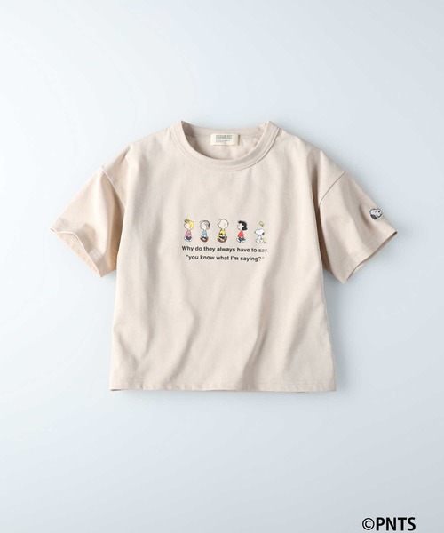 SNOOPY(スヌーピー)の「プリントTシャツ(スヌーピー)(Tシャツ/カットソー・キッズ・ベージュ/レッド/オフホワイト/ブルー/グリーン/ダークグレー・120/130/105/140/155)」の4枚目の写真