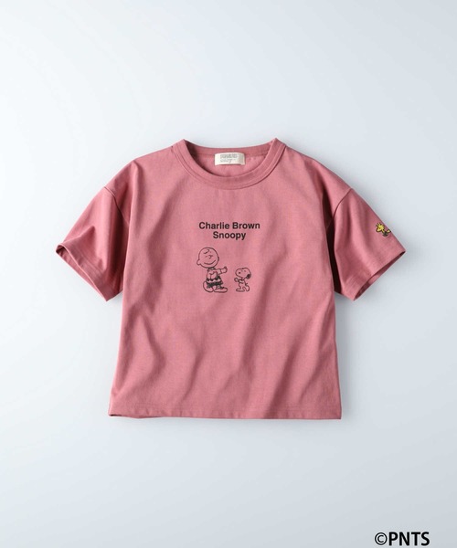 SNOOPY(スヌーピー)の「プリントTシャツ(スヌーピー)(Tシャツ/カットソー・キッズ・ベージュ/レッド/オフホワイト/ブルー/グリーン/ダークグレー・120/130/105/140/155)」の1枚目の写真