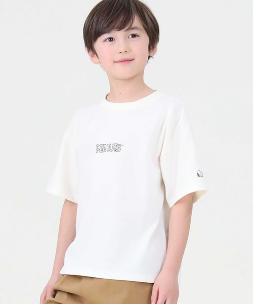 SNOOPY(スヌーピー)の「プリントTシャツ(スヌーピー)(Tシャツ/カットソー・キッズ・ベージュ/レッド/オフホワイト/ブルー/グリーン/ダークグレー・120/130/105/140/155)」の14枚目の写真