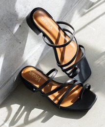 VIVIAN | 【2021年夏新作】スクエアトゥ華奢ストラップトングサンダル(サンダル)