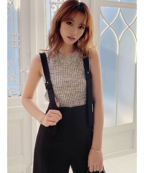 RESEXXY(リゼクシー)の「クルーネックニットタンク(タンクトップ・レディース・ブラック/ベージュ・FREE)」の3枚目の写真