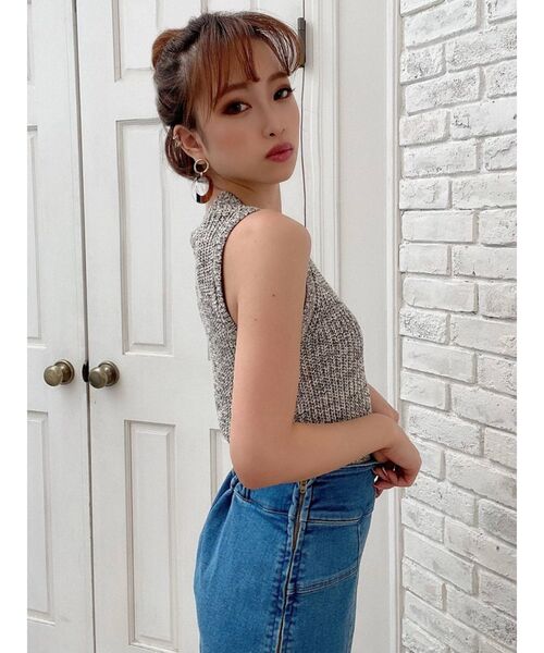 RESEXXY(リゼクシー)の「クルーネックニットタンク(タンクトップ・レディース・ブラック/ベージュ・FREE)」の8枚目の写真