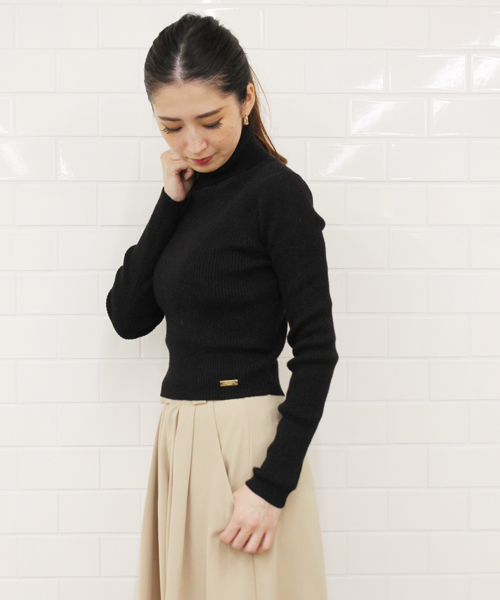 goocy（グーシー）の「H/NリブKnitPO（ニット/セーター・レディース・レッド/グレー/オフホワイト/ブラック・FREE）」の5枚目の写真