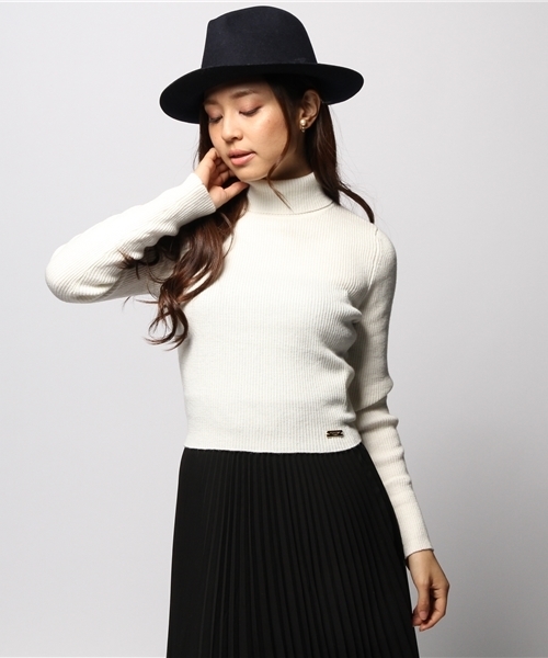 goocy（グーシー）の「H/NリブKnitPO（ニット/セーター・レディース・レッド/グレー/オフホワイト/ブラック・FREE）」の2枚目の写真