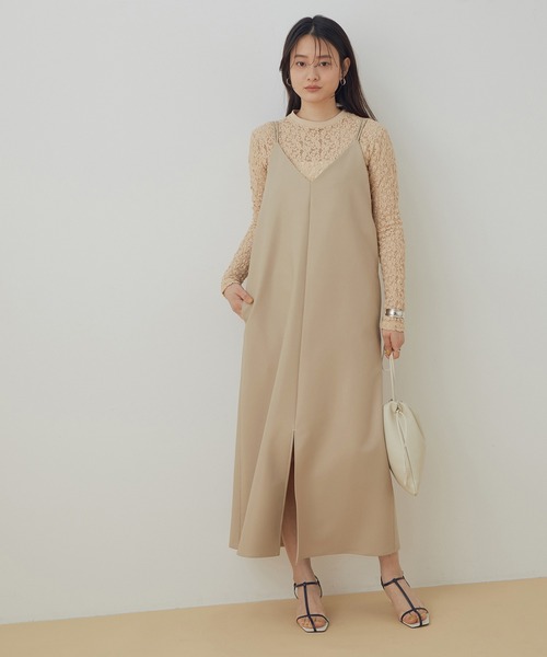 アダムエロペ　2枚セット　TOPS＋ワンピース ADAM ET ROPE'（アダムエロペ）の「【WEB限定】キャミワンピース