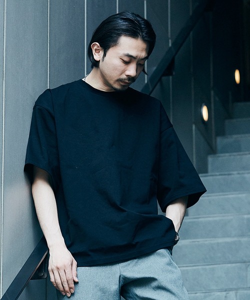 JOURNAL STANDARD（ジャーナルスタンダード）の「デラヴェジャージー ワイド Tシャツ / 無地T（Tシャツ/カットソー・メンズ・ホワイト/グレー/ベージュ/ブラック・MEDIUM/LARGE）」の21枚目の写真