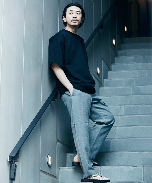 JOURNAL STANDARD（ジャーナルスタンダード）の「デラヴェジャージー ワイド Tシャツ / 無地T（Tシャツ/カットソー・メンズ・ホワイト/グレー/ベージュ/ブラック・MEDIUM/LARGE）」の5枚目の写真