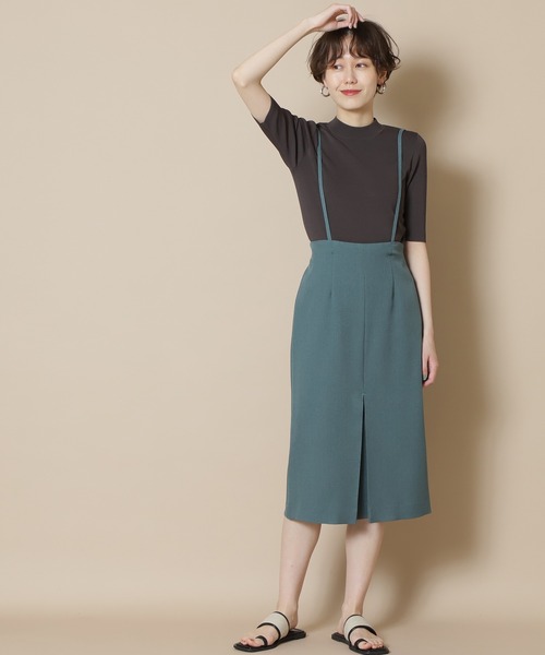 N.（N. Natural Beauty Basic）（エヌエヌナチュラルビューティーベーシック）の「◆総針ボトルネック五分袖ニット（ニット/セーター・レディース・ブラック/オフホワイト/ホワイト×ネイビー/ブラウン/ベージュ/ライトグリーン・MEDIUM）」の15枚目の写真