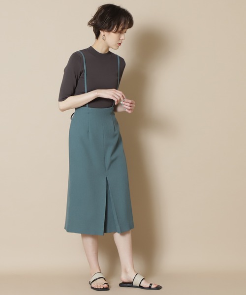 N.（N. Natural Beauty Basic）（エヌエヌナチュラルビューティーベーシック）の「◆総針ボトルネック五分袖ニット（ニット/セーター・レディース・ブラック/オフホワイト/ホワイト×ネイビー/ブラウン/ベージュ/ライトグリーン・MEDIUM）」の21枚目の写真