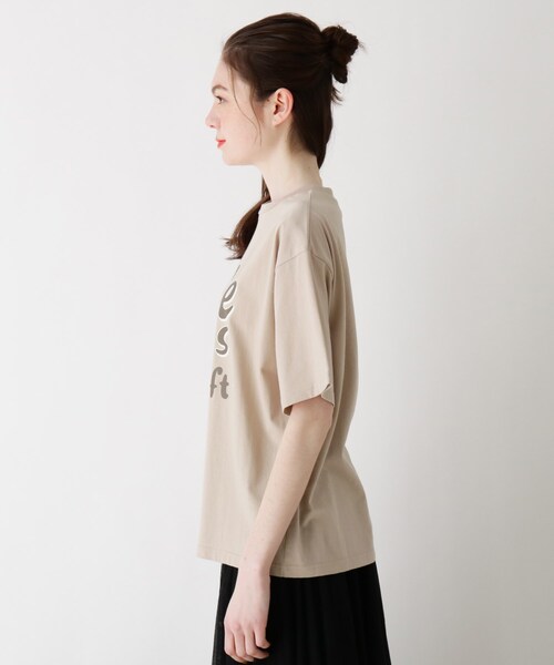 Cutie Blonde（キューティーブロンド）の「◆【S-L】アニ英文字Tシャツ（Tシャツ/カットソー・レディース・ブラック/ベージュ/ライトグリーン・01/02/03）」の5枚目の写真