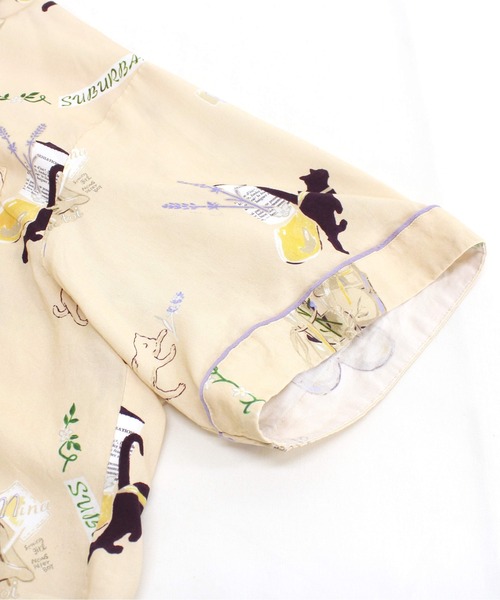 RNA（アールエヌエー）の「B2636 ラベンダープリントスリーピングシャツ（シャツ/ブラウス・レディース・ベージュ/ブラック/ピンク・MEDIUM）」の10枚目の写真