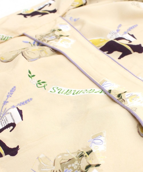 RNA（アールエヌエー）の「B2636 ラベンダープリントスリーピングシャツ（シャツ/ブラウス・レディース・ベージュ/ブラック/ピンク・MEDIUM）」の12枚目の写真