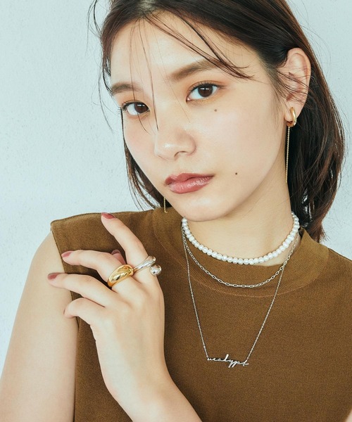 BABYLONE（バビロン）の「ucalypt / ボリュームリング（リング・レディース・シルバーグレー/ブラウン系その他・FREE）」の14枚目の写真