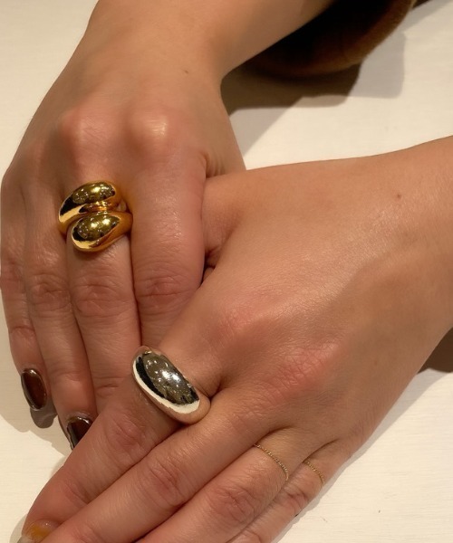 BABYLONE（バビロン）の「ucalypt / ボリュームリング（リング・レディース・シルバーグレー/ブラウン系その他・FREE）」の3枚目の写真