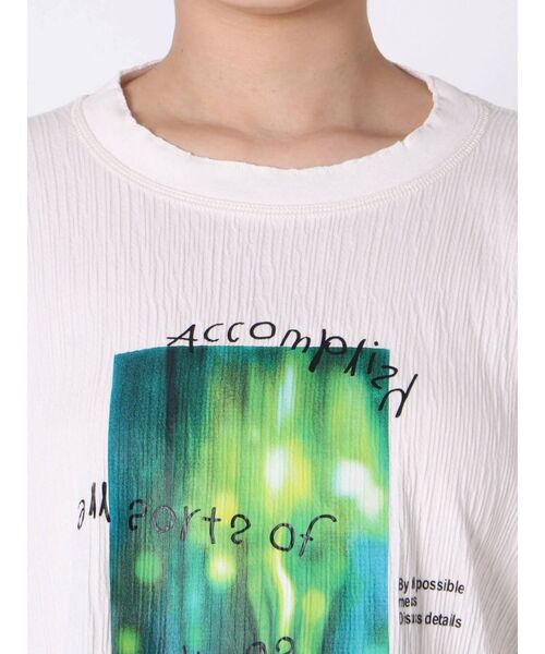 EMODA（エモダ）の「シャーリングプリントショートTシャツ（Tシャツ/カットソー・レディース・ブラウン/ブラック/ホワイト・FREE）」の20枚目の写真