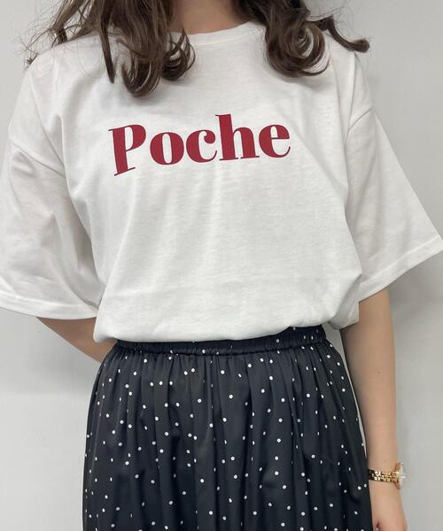 INGNI（イング）の「sweetロゴTシャツ（Tシャツ/カットソー・レディース・スミクロ/ホワイト系6/ミント/ホワイト×レッド・M）」の9枚目の写真