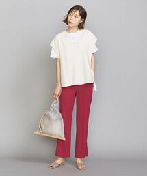 BEAUTY&YOUTH UNITED ARROWS | BY ブークレVネックフレンチスリーブカットソー(Tシャツ/カットソー)