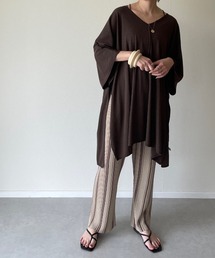 y/m by misato | リネンタッチストライプストレートパンツ(その他パンツ)