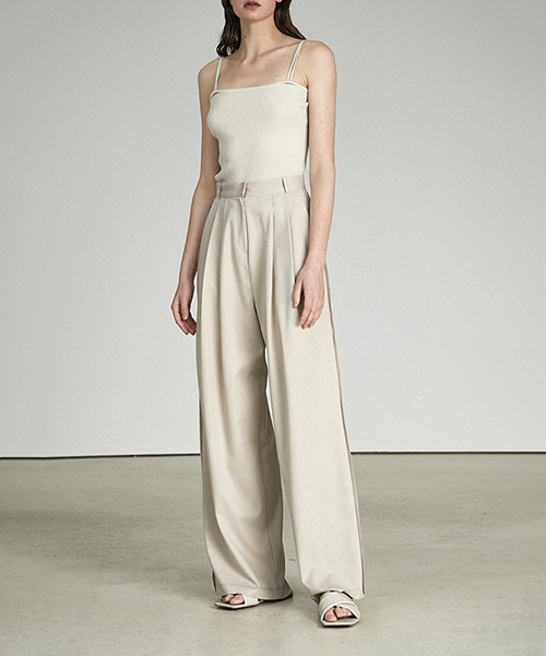 UNSPOKEN（アンスポクン）の「【UNSPOKEN】Side ruffle wide pants UX21K038（スラックス・レディース・アイボリー・L/M/S）」の9枚目の写真