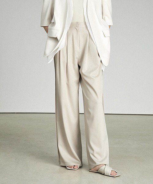 UNSPOKEN（アンスポクン）の「【UNSPOKEN】Side ruffle wide pants UX21K038（スラックス・レディース・アイボリー・L/M/S）」の12枚目の写真