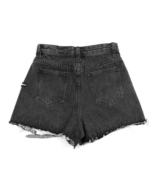 Figments（フィグメンツ）の「ダメージデニムショーパン（デニムパンツ・レディース・ブラック/ブルー系その他・M/S）」の9枚目の写真