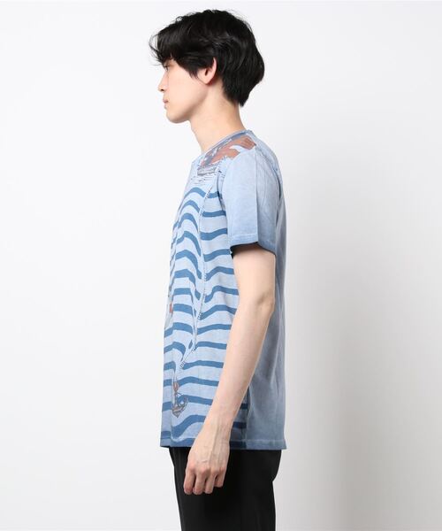 LOST IN ALBION（ロストインアルビオン）の「【LOST IN ALBION】 PRINT SS TEE（Tシャツ/カットソー・メンズ・ブルー系その他/ブルー系その他2・46/48）」の4枚目の写真