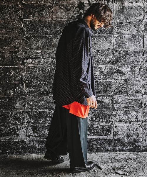 NO ID.（ノーアイディ）の「mp9136-プリーツワイドＰＴ パンツ（その他パンツ・メンズ・グレー/ブルーグリーン/ブラック・3/2/1）」の12枚目の写真