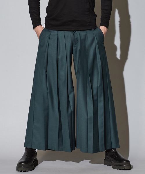 NO ID.（ノーアイディ）の「mp9136-プリーツワイドＰＴ パンツ（その他パンツ・メンズ・グレー/ブルーグリーン/ブラック・3/2/1）」の16枚目の写真