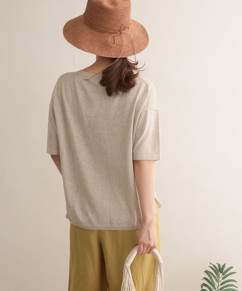 URBAN RESEARCH DOORS（アーバンリサーチドアーズ）の「高機能リネンニットTシャツ（Tシャツ/カットソー・レディース・ネイビー/ブラウン/ベージュ系その他・ONE）」の13枚目の写真