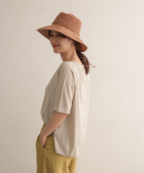 URBAN RESEARCH DOORS（アーバンリサーチドアーズ）の「高機能リネンニットTシャツ（Tシャツ/カットソー・レディース・ネイビー/ブラウン/ベージュ系その他・ONE）」の21枚目の写真