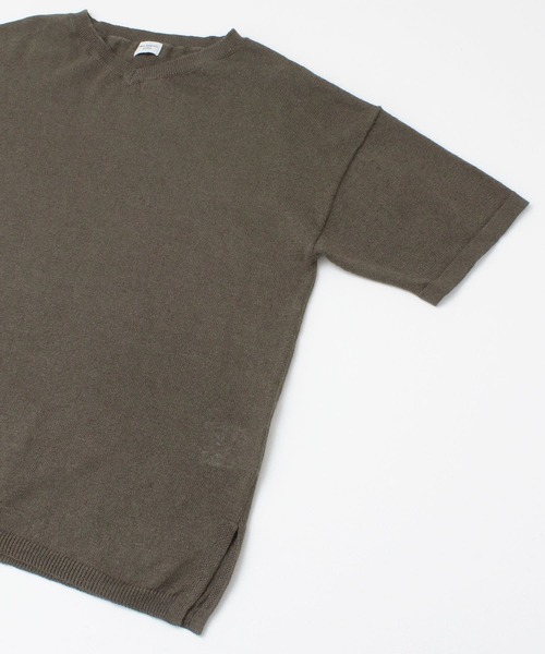 URBAN RESEARCH DOORS（アーバンリサーチドアーズ）の「高機能リネンニットTシャツ（Tシャツ/カットソー・レディース・ネイビー/ブラウン/ベージュ系その他・ONE）」の7枚目の写真
