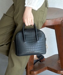 ROPE' PICNIC | クロコ型押しスクエアミニボストン＆ショルダーバッグ(ショルダーバッグ)