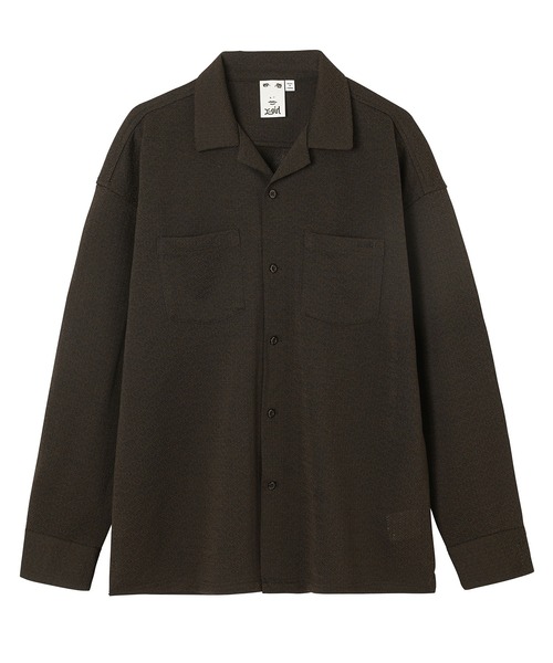 X-girl(エックスガール)の「JACQUARD JERSEY L/S SHIRT(シャツ/ブラウス・レディース・ブラウン/グリーン・S/M)」の7枚目の写真