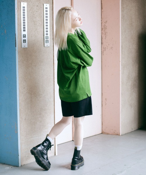 X-girl(エックスガール)の「JACQUARD JERSEY L/S SHIRT(シャツ/ブラウス・レディース・ブラウン/グリーン・S/M)」の9枚目の写真