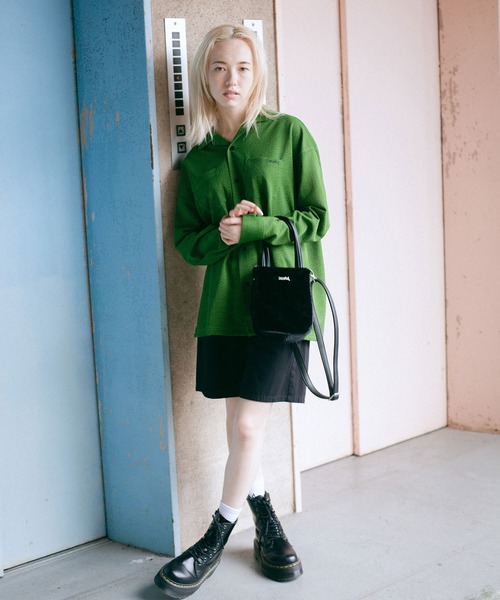 X-girl(エックスガール)の「JACQUARD JERSEY L/S SHIRT(シャツ/ブラウス・レディース・ブラウン/グリーン・S/M)」の15枚目の写真