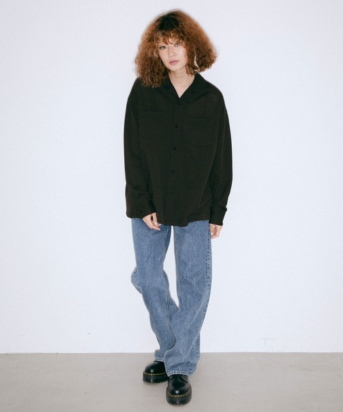 X-girl(エックスガール)の「JACQUARD JERSEY L/S SHIRT(シャツ/ブラウス・レディース・ブラウン/グリーン・S/M)」の12枚目の写真