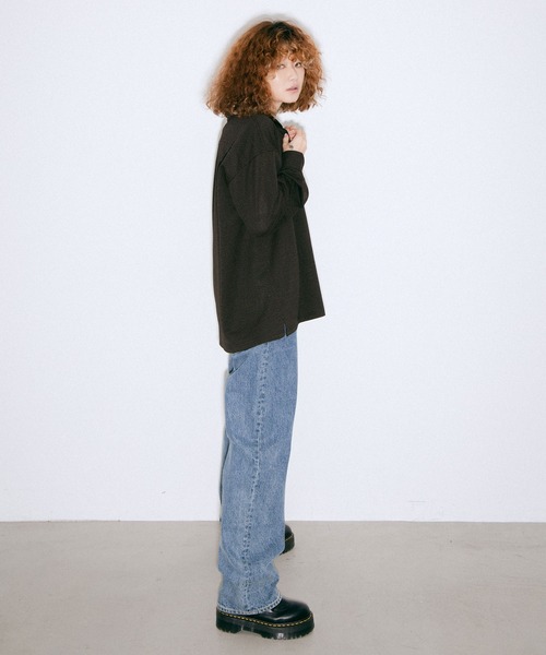 X-girl(エックスガール)の「JACQUARD JERSEY L/S SHIRT(シャツ/ブラウス・レディース・ブラウン/グリーン・S/M)」の18枚目の写真