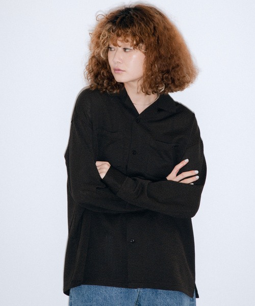 X-girl(エックスガール)の「JACQUARD JERSEY L/S SHIRT(シャツ/ブラウス・レディース・ブラウン/グリーン・S/M)」の22枚目の写真