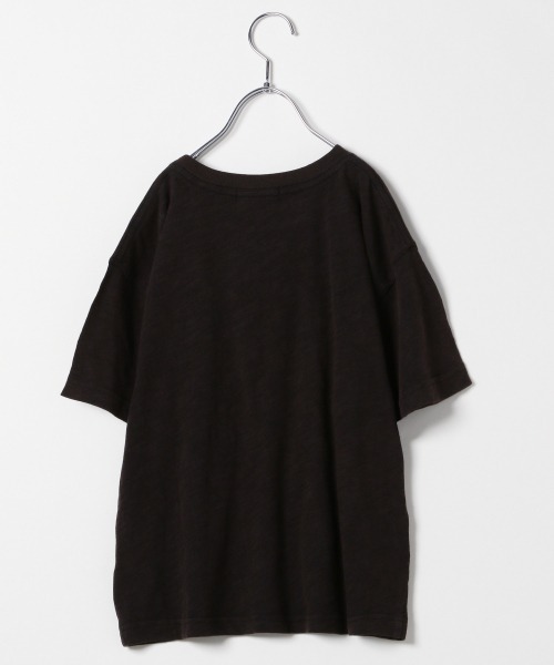 JEANASIS(ジーナシス)の「【KIDS】USEDロゴBIGTEE/216565(Tシャツ/カットソー・キッズ・ホワイト/ブラック/ピンク・120/140)」の4枚目の写真