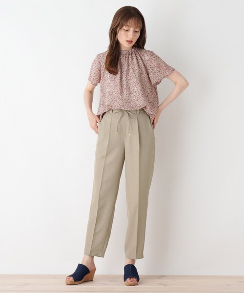 DRESKIP（ドレスキップ）の「◆麻調イージ－パンツ（その他パンツ・レディース・ライトベージュ/ブラウン系その他/ネイビー・02/03）」の7枚目の写真