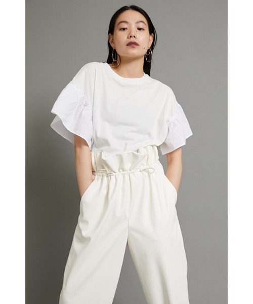 HeRIN.CYE（ヘリンドットサイ）の「Frill T-SH（Tシャツ/カットソー・レディース・ホワイト/ブラック/ブルー・FREE）」の2枚目の写真