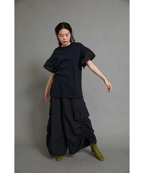 HeRIN.CYE（ヘリンドットサイ）の「Frill T-SH（Tシャツ/カットソー・レディース・ホワイト/ブラック/ブルー・FREE）」の4枚目の写真