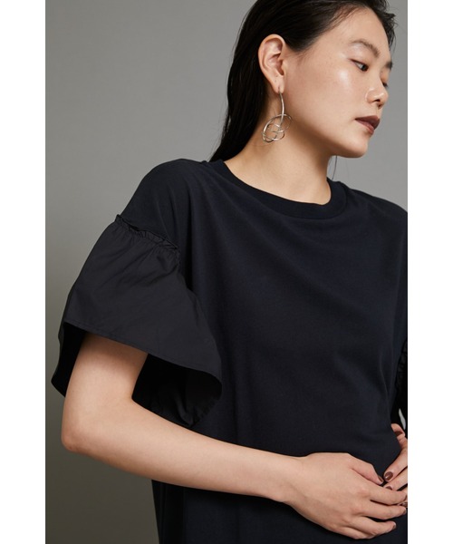 HeRIN.CYE（ヘリンドットサイ）の「Frill T-SH（Tシャツ/カットソー・レディース・ホワイト/ブラック/ブルー・FREE）」の9枚目の写真