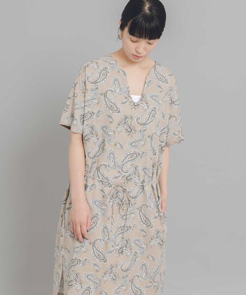 URBAN RESEARCH DOORS(アーバンリサーチドアーズ)の「White Label CRウェザーカフタンチュニックワンピース(ワンピース・レディース・ブルー/ベージュ系その他・ONE)」の10枚目の写真