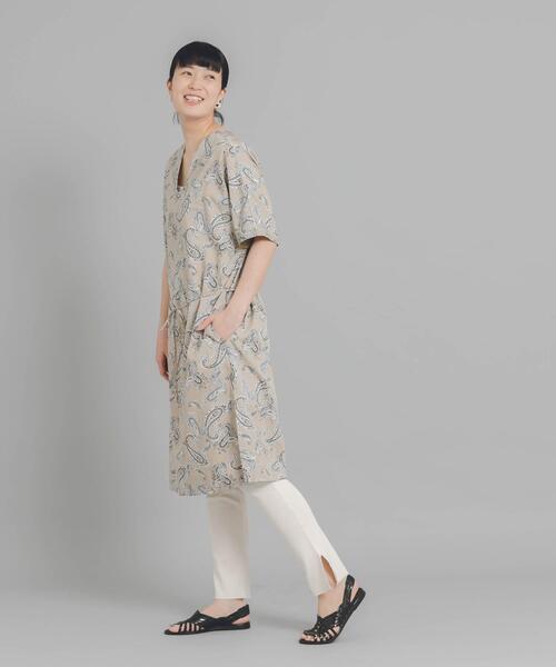 URBAN RESEARCH DOORS(アーバンリサーチドアーズ)の「White Label CRウェザーカフタンチュニックワンピース(ワンピース・レディース・ブルー/ベージュ系その他・ONE)」の15枚目の写真