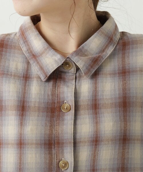 RAY CASSIN(レイカズン)の「チェック柄袖ボリュームシャツワンピース(シャツワンピース・レディース・ブラウン/ブラック/ベージュ・FREE)」の22枚目の写真