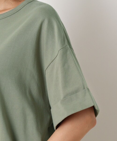 SHOO・LA・RUE（シューラルー）の「◆コットンゆるシルエットワンピース（ワンピース・レディース・チャコールグレー/カーキ/ブラック/ブラック系2・00）」の9枚目の写真